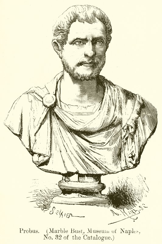 Probus. (Márvány mellszobra, Nápolyi Múzeum, Katalógus 32. sz.) (metszet) alkotó: English School