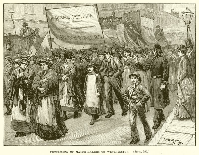 Gyufaszerzők felvonulása Westminsterbe alkotó: English School