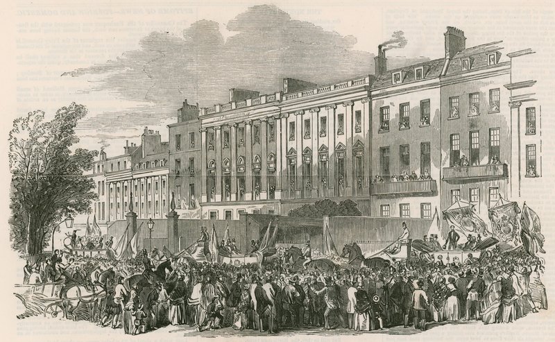 A London Temperance League felvonulása a londoni Lincolns Inn Fieldsben alkotó: English School