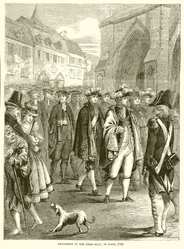 A Tiers Etat körmenet Párizsban, 1789 alkotó: English School