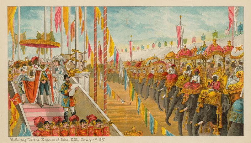 Viktória India-Delhi császárnőjének kikiáltása – 1877. január 1 alkotó: English School