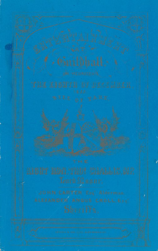 Vacsoraprogram a londoni Guildhallban, 1852. december 8-án alkotó: English School