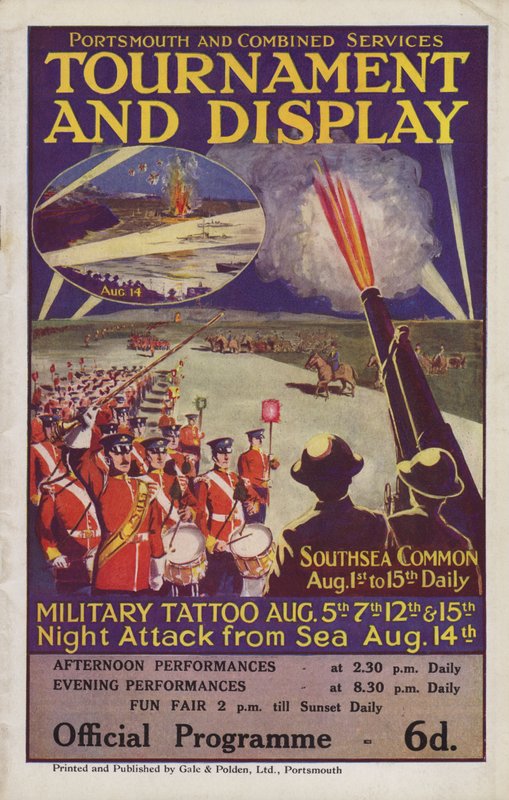 A Portsmouth and Combined Services Tournament and Display programja, Southsea Common, Portsmouth, Hampshire alkotó: English School