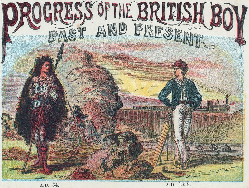 A brit fiú haladása alkotó: English School