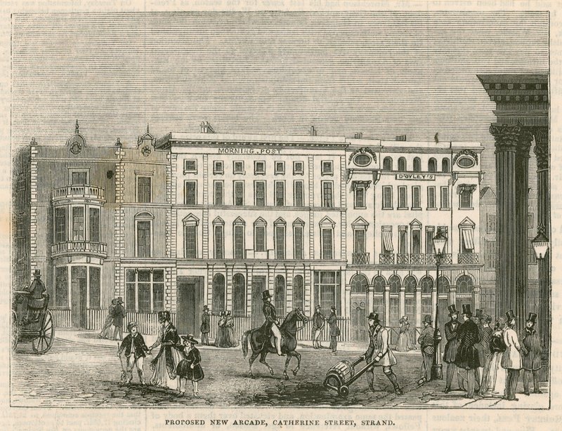 Javasolt új árkád, Catherine Street, Strand, London alkotó: English School