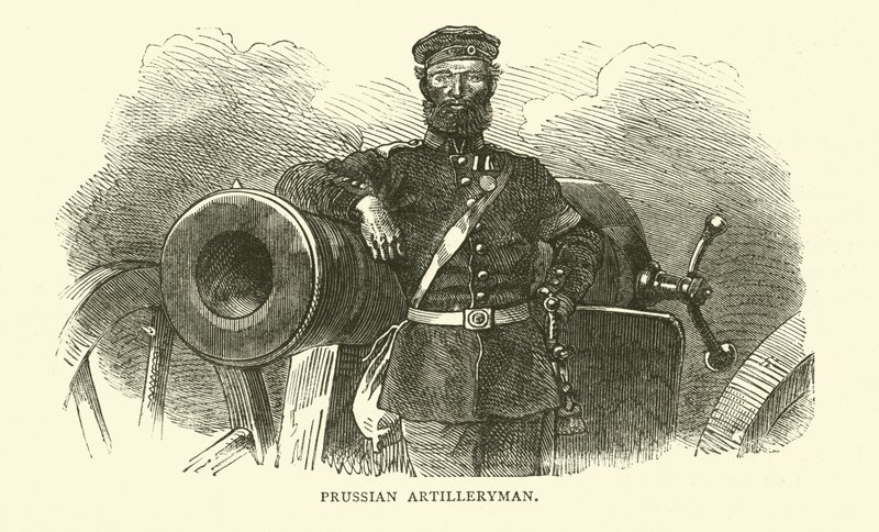 Porosz tüzér, 1870. szeptember alkotó: English School
