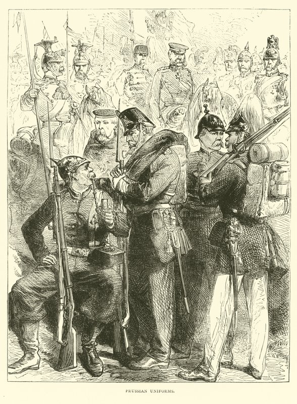 Porosz egyenruhák, 1870. augusztus alkotó: English School