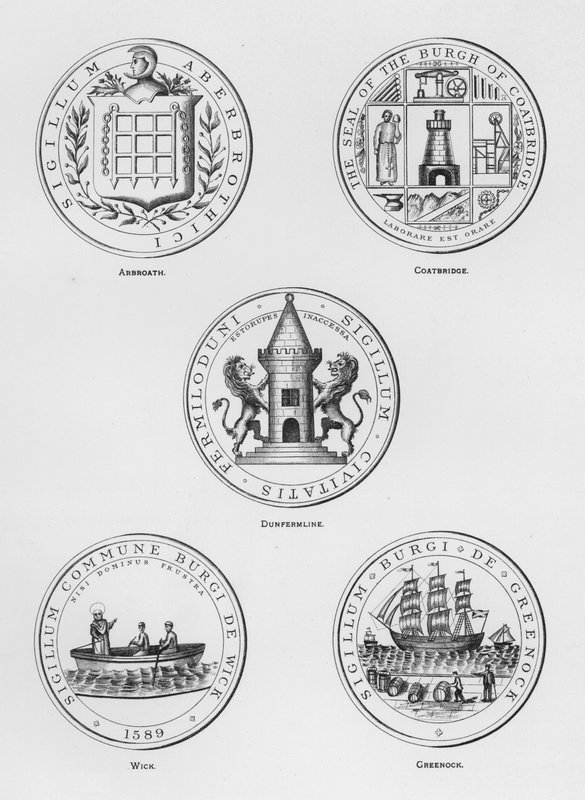 Nyilvános fegyverek: Arbroath; Coatbridge; Dunfermline; Kanóc; Greenock (metszet) alkotó: English School