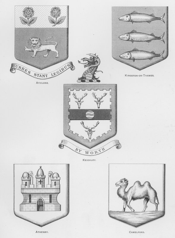 Nyilvános fegyverek: Athlone; Kingston-on-Thames; Keighley; Athenry; Camelford (metszet) alkotó: English School
