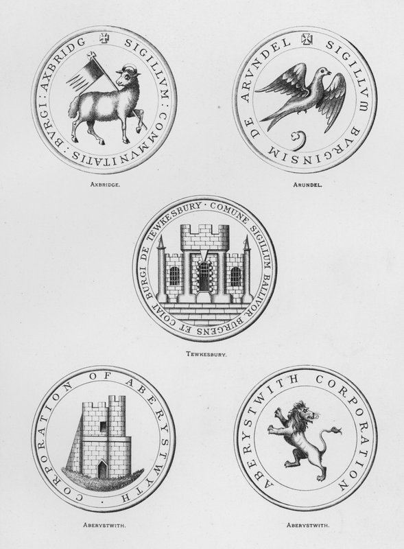 Nyilvános fegyverek: Axbridge; Arundel; Tewkesbury; Aberyszttel (metszet) alkotó: English School