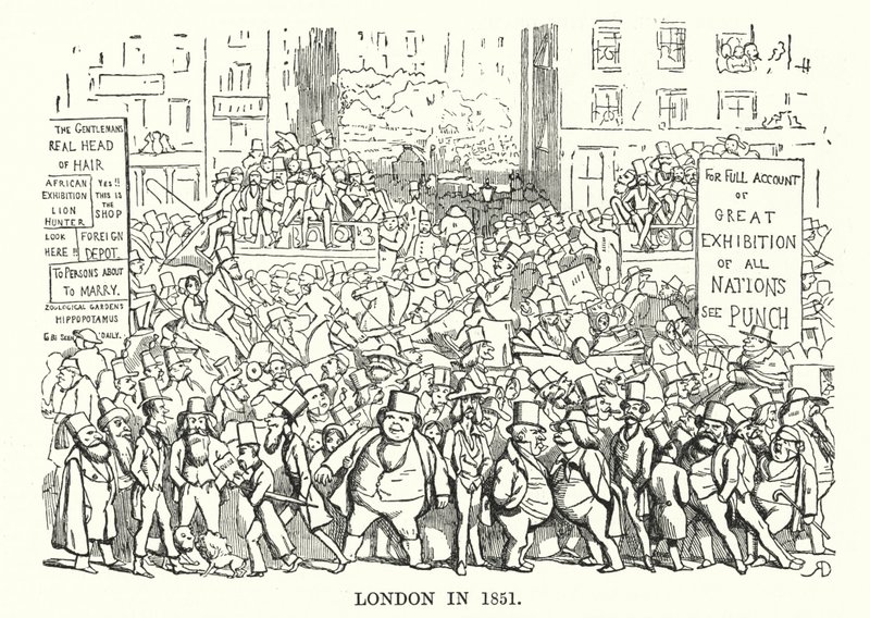 Punch karikatúra: London 1851-ben (metszet) alkotó: English School