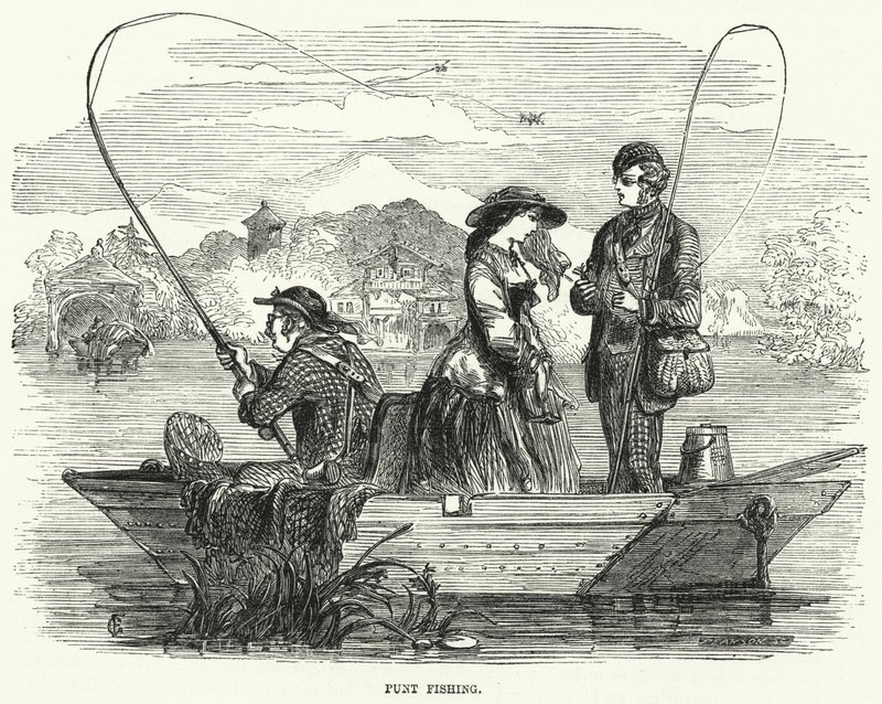 Punt halászat (metszet) alkotó: English School