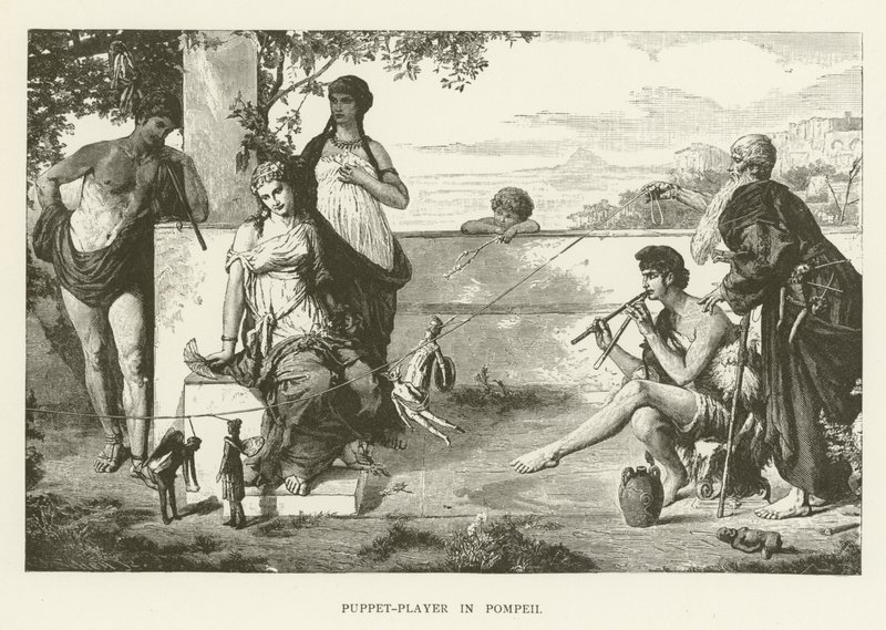 Bábjátékos Pompejiben alkotó: English School