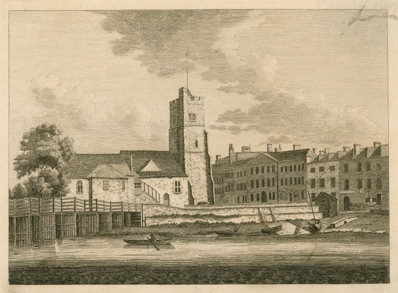 Putney híd és templom, London alkotó: English School