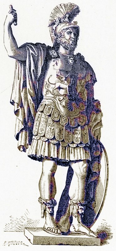 Pyrrhus, Victor Duruy Róma történelmének illusztrációja, 1884-ben (digitálisan javított kép) alkotó: English School