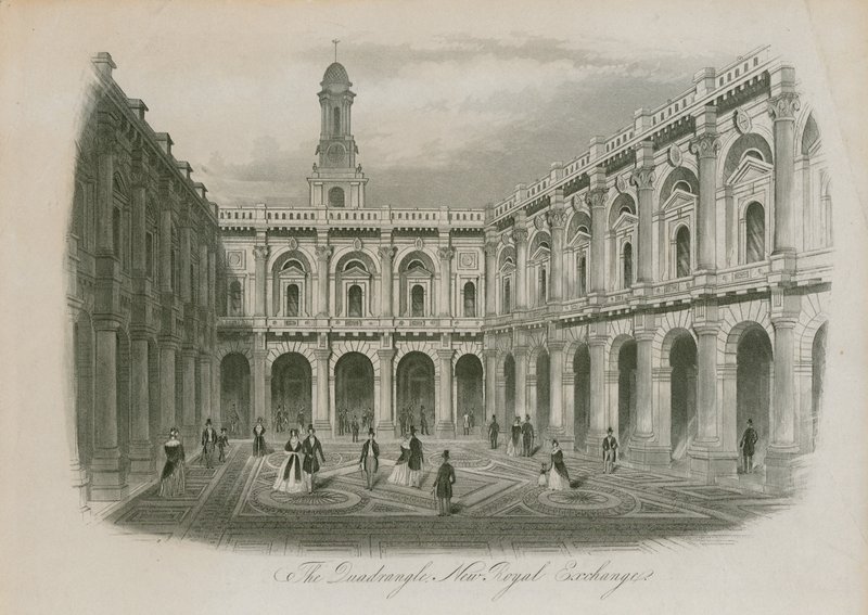 A Royal Exchange négyszöge, London alkotó: English School
