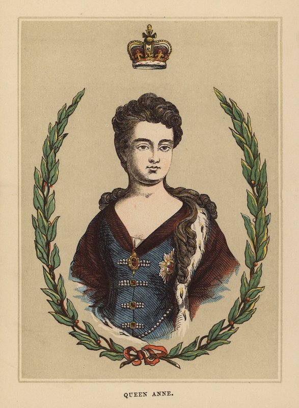 Queen Anne (színes metszet) alkotó: English School