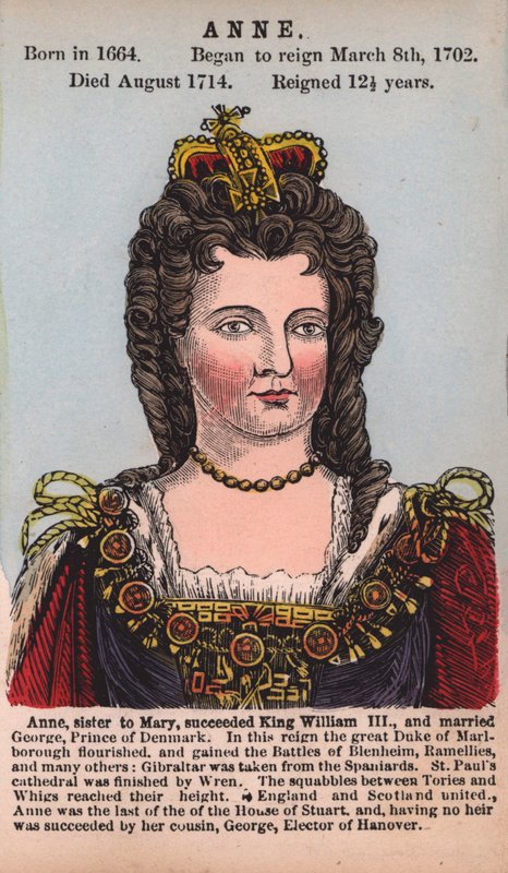 Anna királynő (színes metszet) alkotó: English School