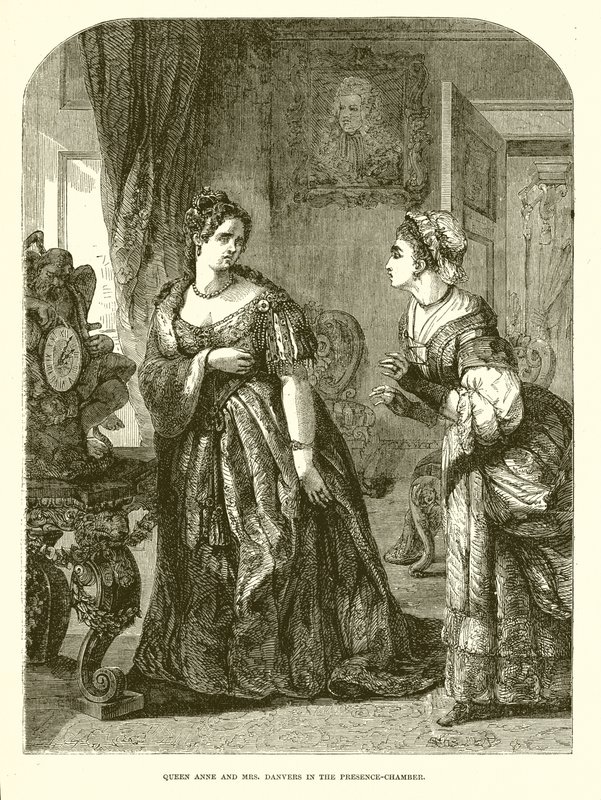 Anna királynő és Mrs. Danvers a jelenléti kamrában alkotó: English School