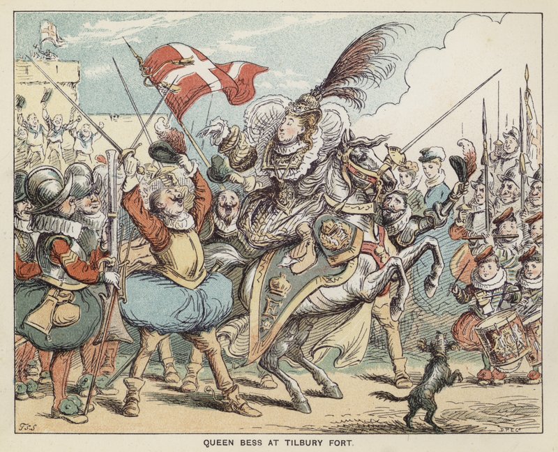 Queen Bess és a Tilbury-erőd alkotó: English School
