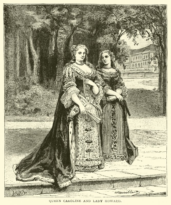 Caroline királynő és Lady Howard alkotó: English School