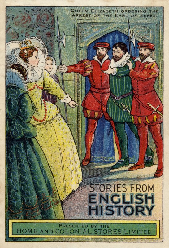 I. Erzsébet királynő elrendeli Essex grófjának letartóztatását alkotó: English School