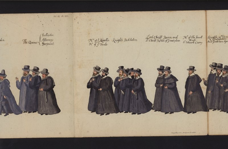 Erzsébet királynő temetési menete (színes metszet) alkotó: English School