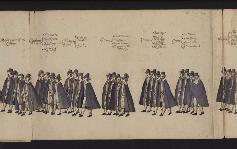 Erzsébet királynő temetési menete (színes metszet) alkotó: English School