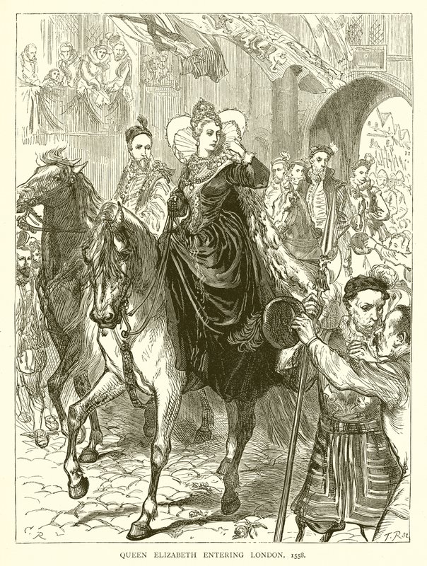 Erzsébet királynő belép Londonba, 1558 alkotó: English School