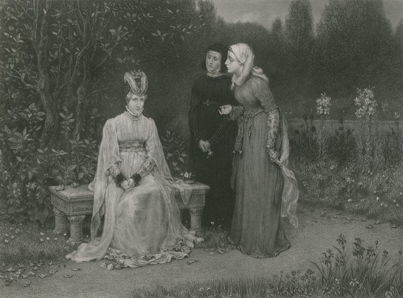 Izabella királynő és hölgyei, Richard király II alkotó: English School