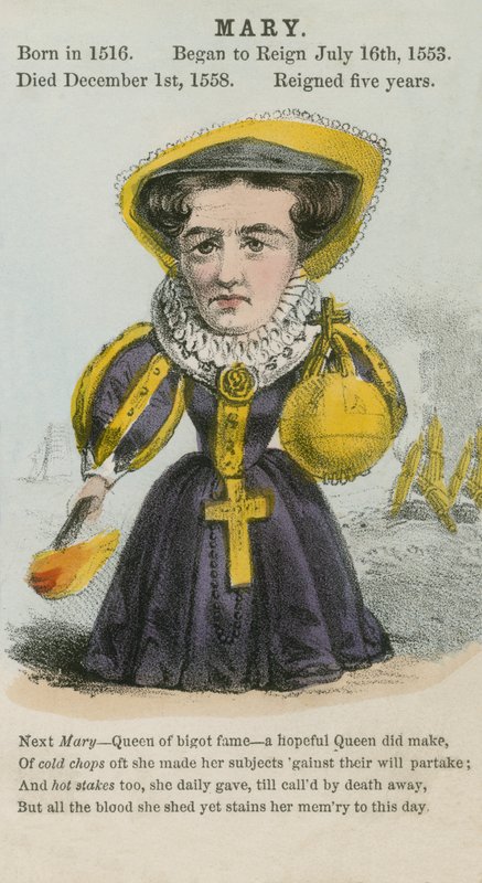 Mária királynő (akvatinta) alkotó: English School