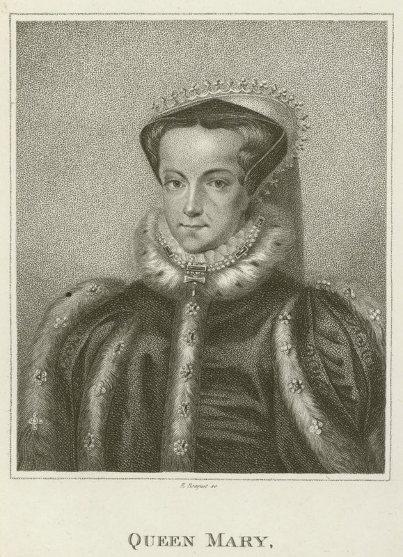 Mária királynő (metszet) alkotó: English School