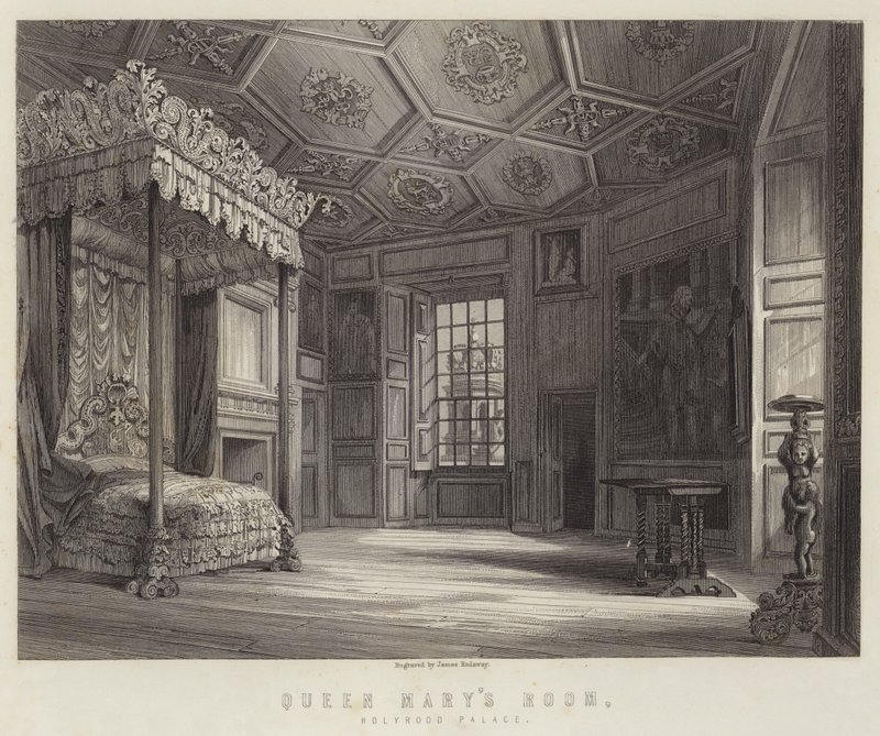 Mária királynő szobája, Holyrood palota (metszet) alkotó: English School