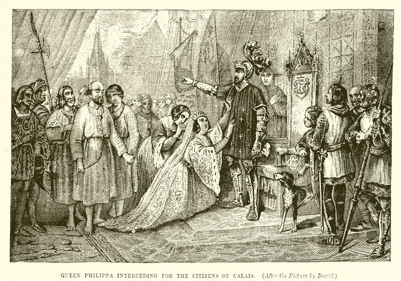 Fülöp királynő közbenjár Calais polgáraiért alkotó: English School