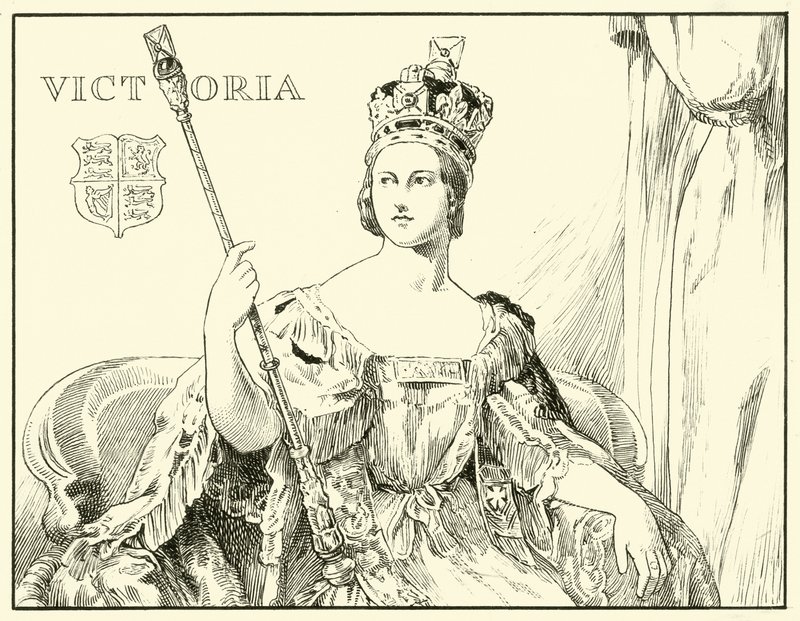 Viktória királynő (Sir George Hayter koronázási portréja után) (tinta papíron) alkotó: English School