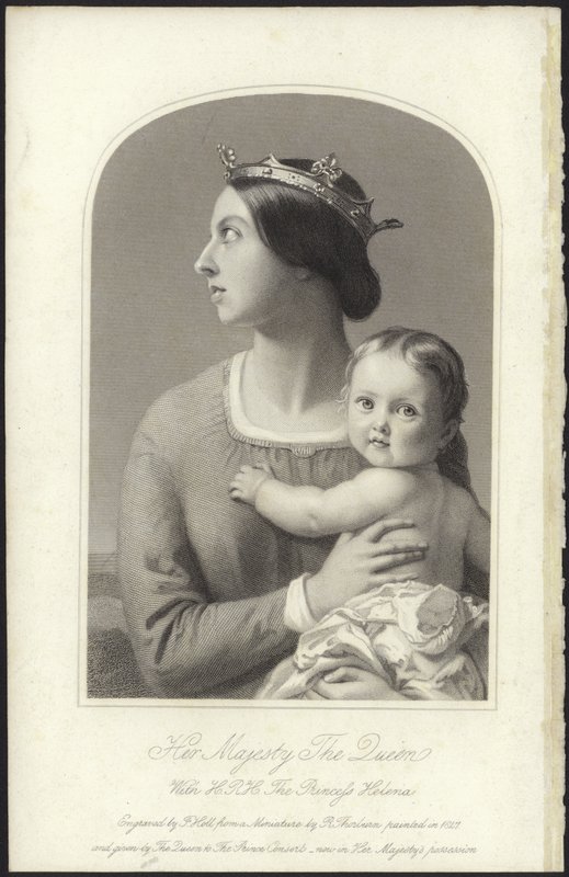 Viktória királynő és Helena hercegnő alkotó: English School