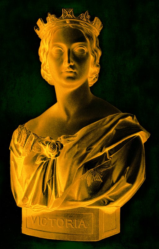 Viktória királynő, illusztráció a The Queens of England-ből vagy a Royal Book of Beauty-ból, megjelent 1875 körül (digitálisan javított kép) alkotó: English School