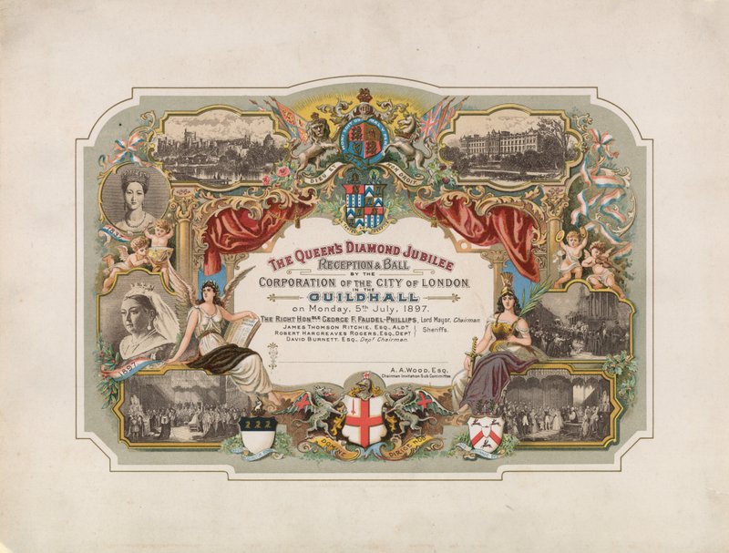 Viktória királynő gyémánt jubileuma, a London City Corporation fogadóbálja alkotó: English School
