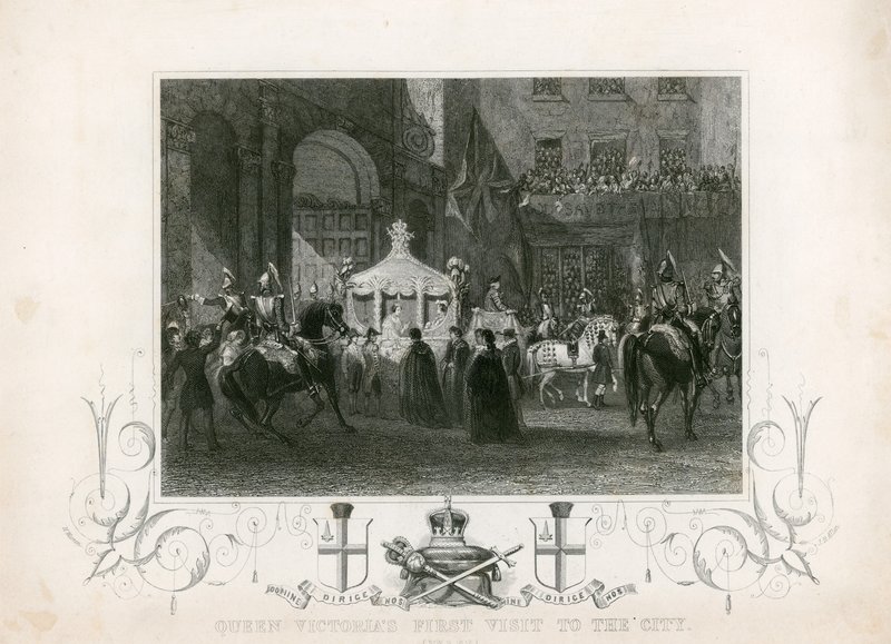 Viktória királynő első látogatása Londonban, 1837. november 9-én alkotó: English School