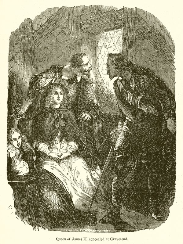 Jakab királynője II. elrejtve Gravesendben alkotó: English School
