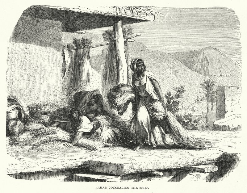 Rahab elrejti a kémeket (metszet) alkotó: English School