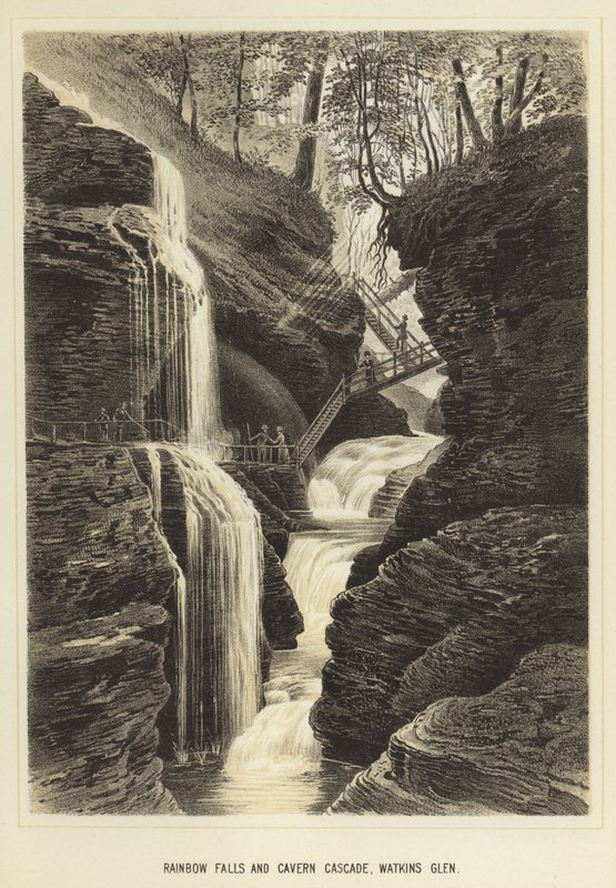 Rainbow Falls és Cavern Cascade, Watkins Glen alkotó: English School