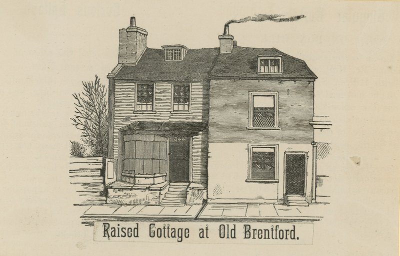 Felemelt házikó a régi Brentfordban alkotó: English School