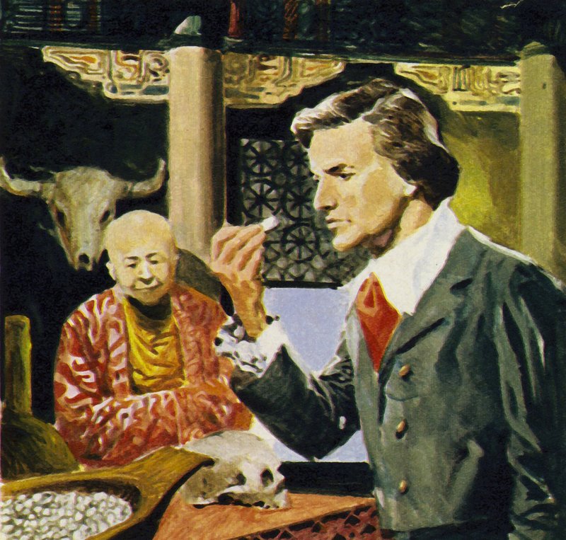 Ralph von Koenigswald egy óriási lény fogait fedezte fel egy kínai curio boltban alkotó: English School