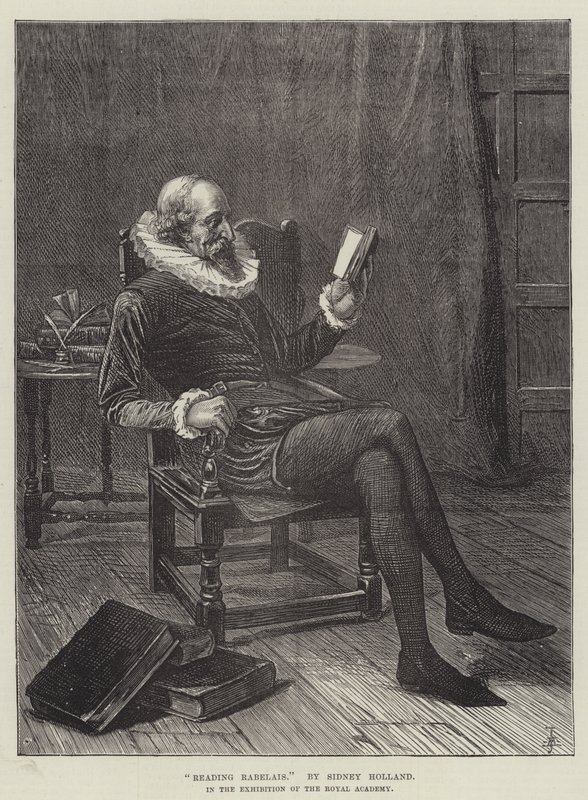 Rabelais olvasása (metszet) alkotó: English School
