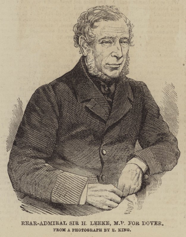 Sir H Leeke ellentengernagy, Dover képviselője (metszet) alkotó: English School