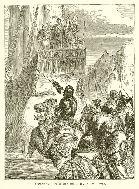Zsigmond császár fogadása Doverben alkotó: English School