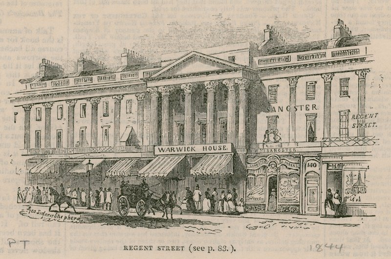 Regent Street, London, nyugati oldal alkotó: English School