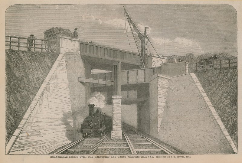 Figyelemre méltó híd a Brentford és a Great Western Railway felett alkotó: English School