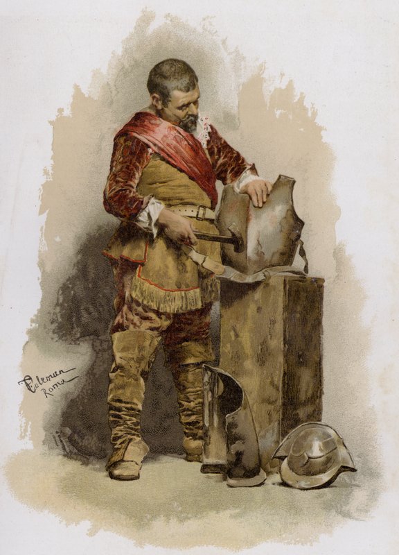Javító páncél (chromolitho) alkotó: English School